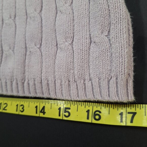 St. John’s Bay Classic Cable Knit Sweater Women’s Medium Lavender Light Purple - Picture 13 of 15